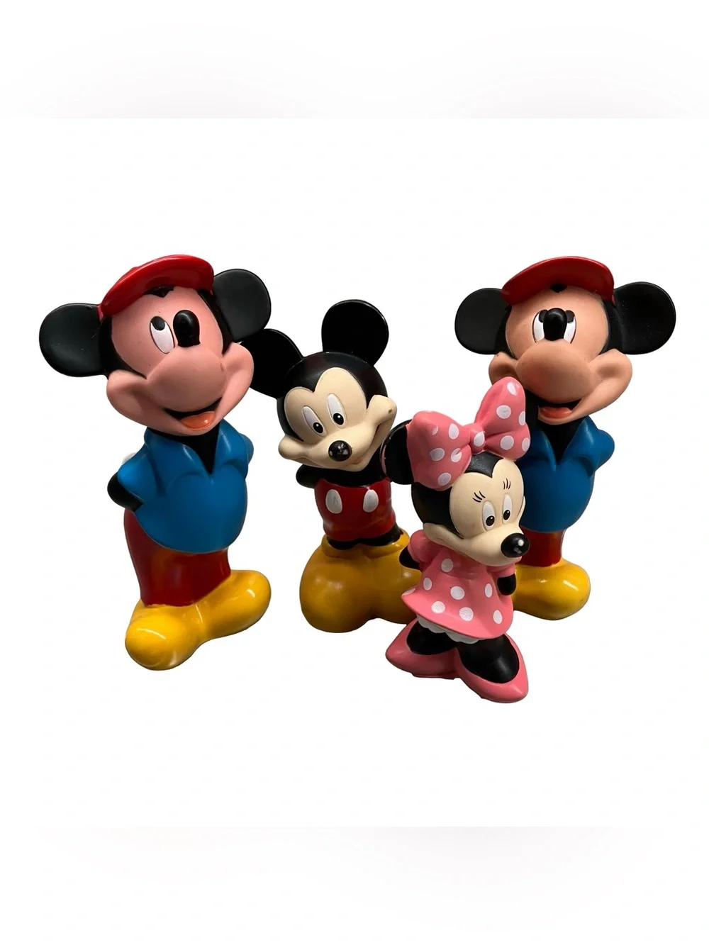 VTG 1980's Mickey Daisy Minnie & Friends Rubber Bath Tub Toys Lot Pluto Donald